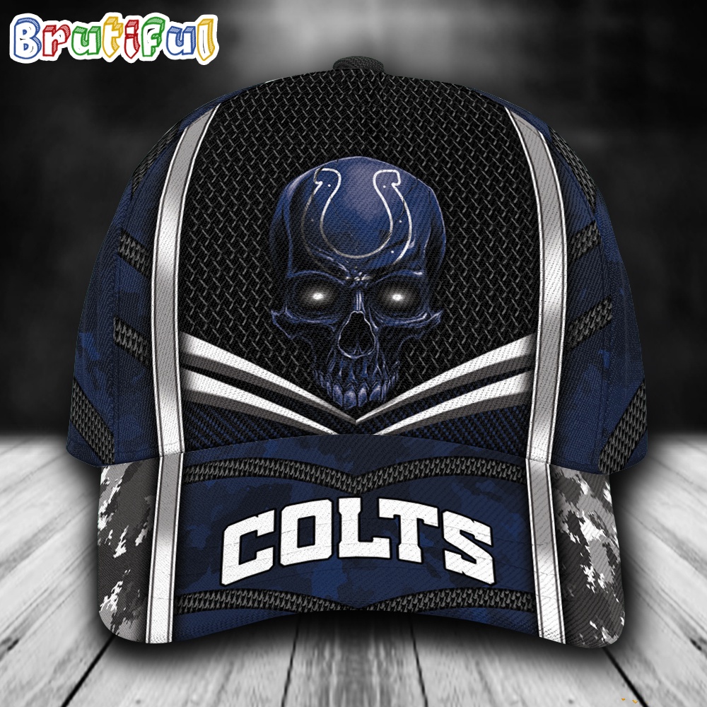 NFL Indianapolis Colts Special Halloween Skull Custom Baseball Cap