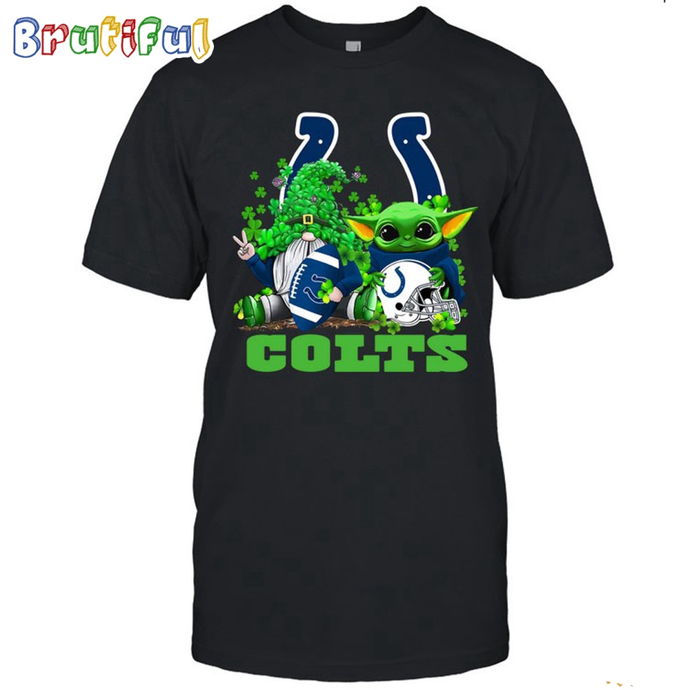 NFL Indianapolis Colts St Patrick's Day T-Shirt Special Gomes Baby Yoda St Patricks Day Shirt