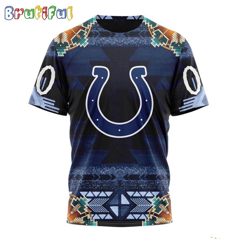 NFL Indianapolis Colts T-Shirt Special Native Costume Design T-Shirt