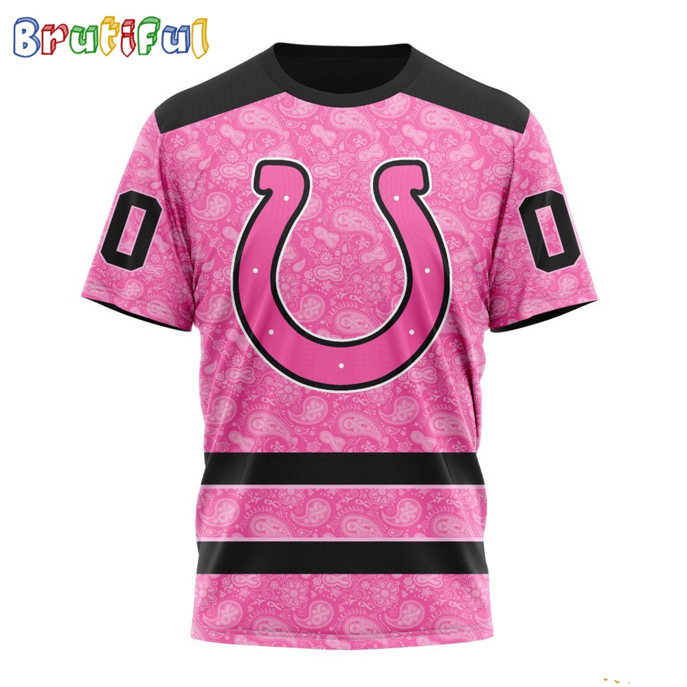 NFL Indianapolis Colts T-Shirt Special Pink T-Shirt Design Fight Breast Cancer