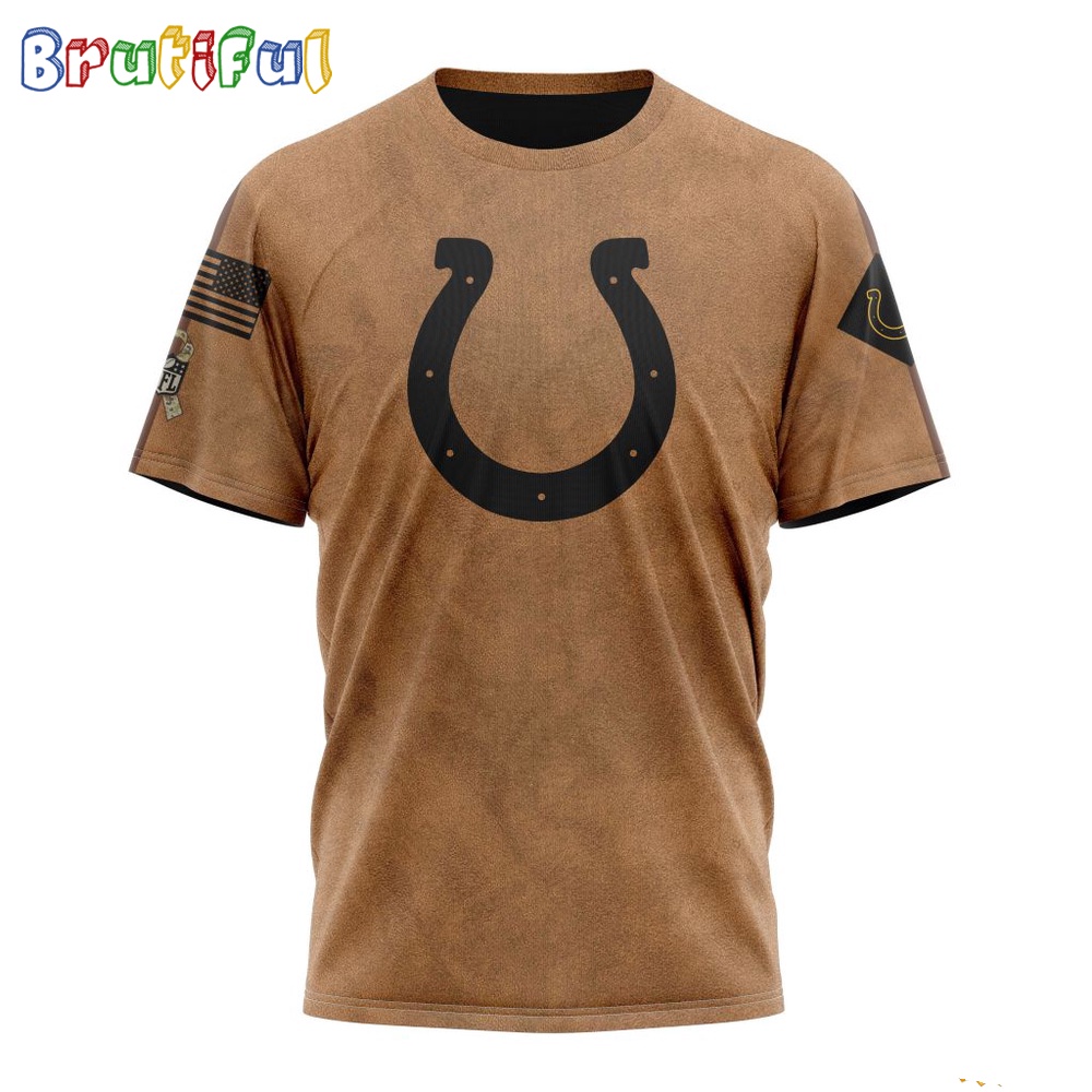 NFL Indianapolis Colts T-Shirt Special Salute To Service For Veterans Day Full Printed T-Shirt
