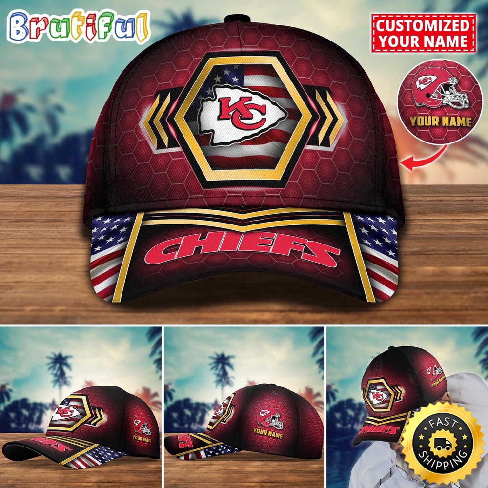 NFL Kansas City Chiefs Baseball Cap Best Trending Custom Name Cap
