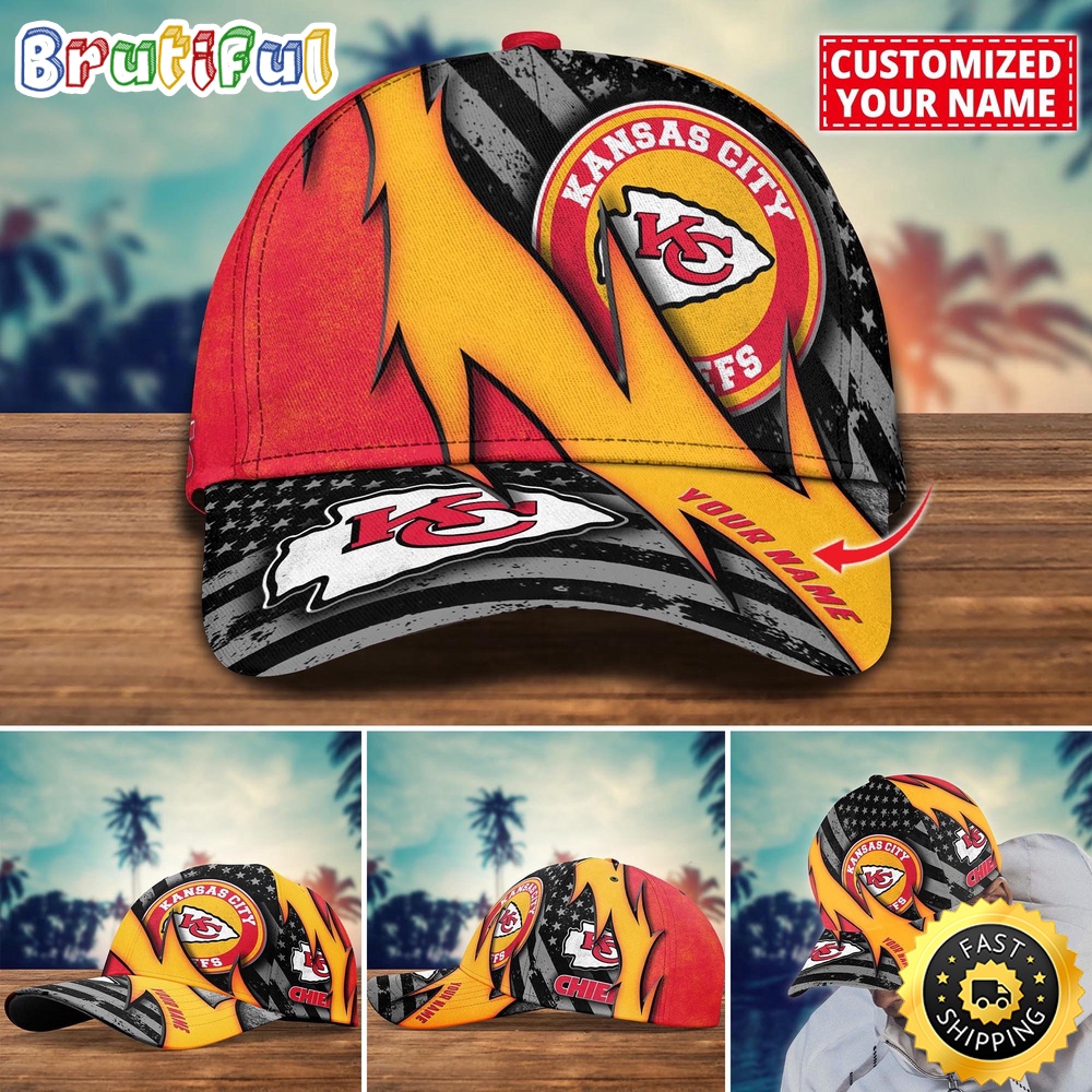 NFL Kansas City Chiefs Baseball Cap Custom Football Hat For Fans