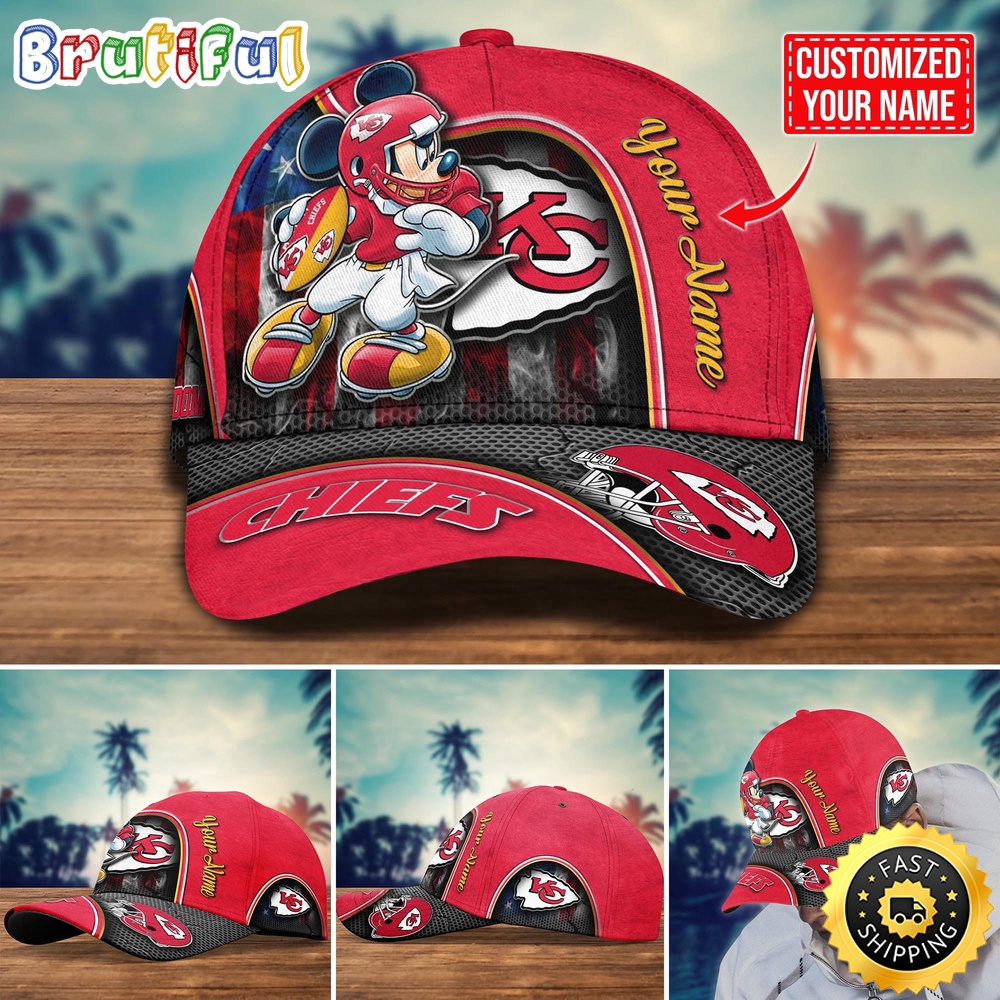 NFL Kansas City Chiefs Baseball Cap Mickey Cap Trending Custom Cap