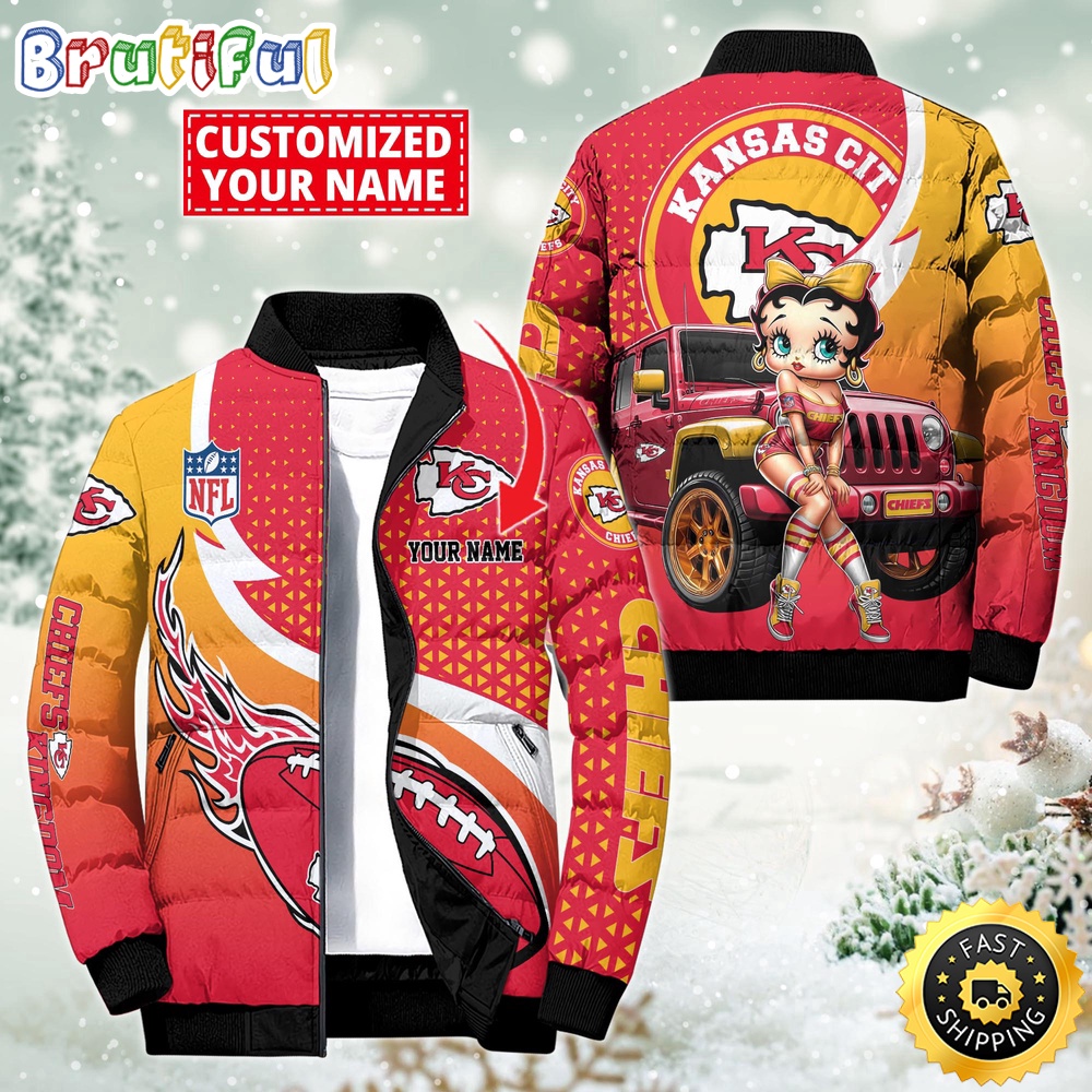 NFL Kansas City Chiefs Puffer Jacket Betty Boop Custom Jacket