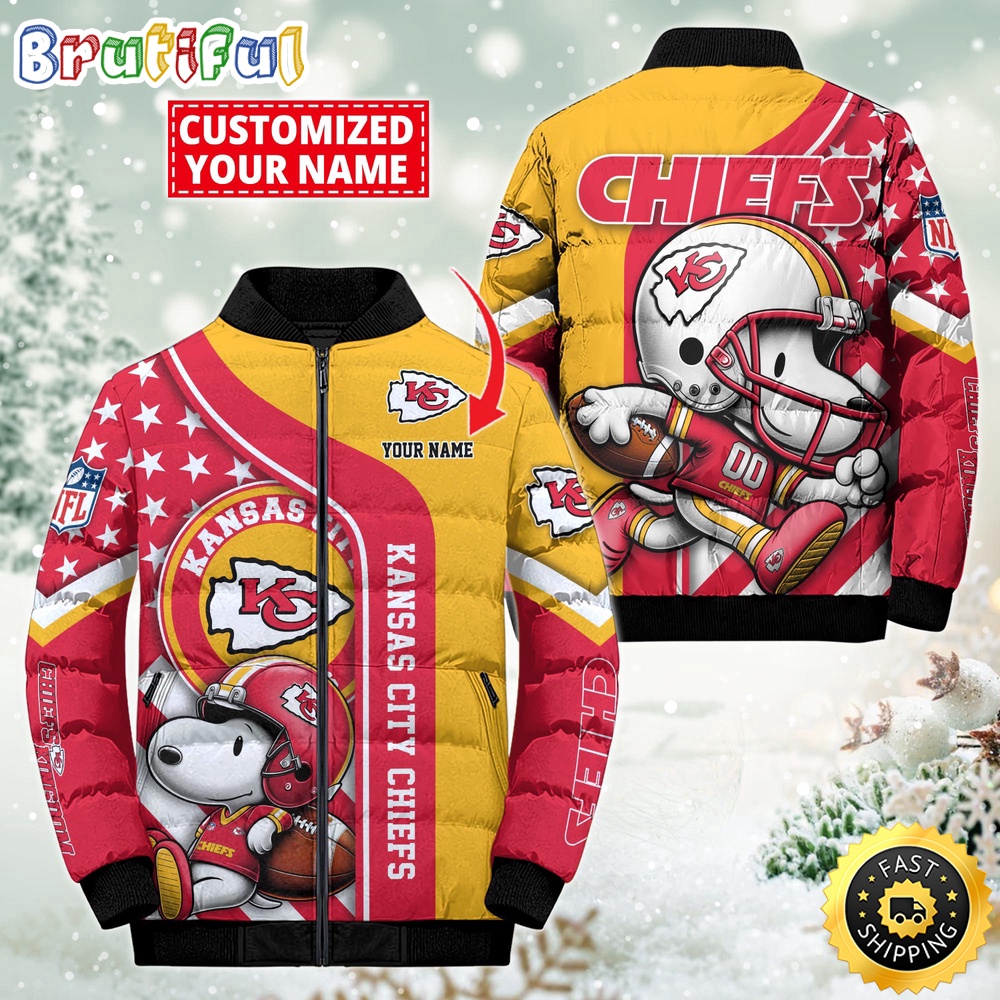 NFL Kansas City Chiefs Puffer Jacket Snooby Customized Jacket