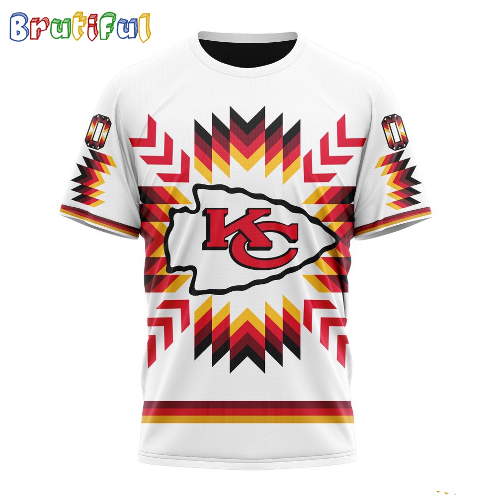 NFL Kansas City Chiefs T-Shirt Special Design With Native Pattern