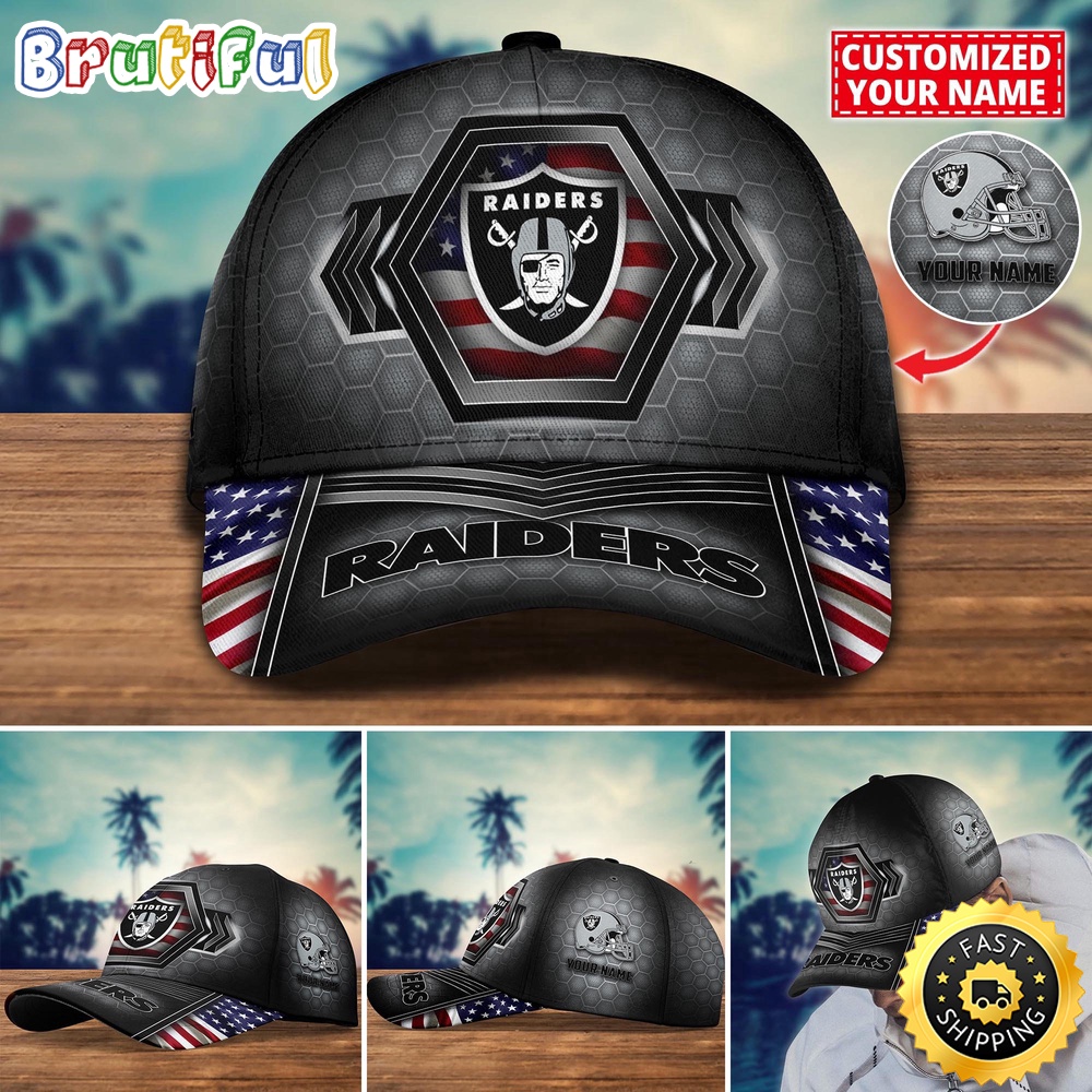 NFL Las Vegas Raiders Baseball Cap Best Trending Custom Name Cap