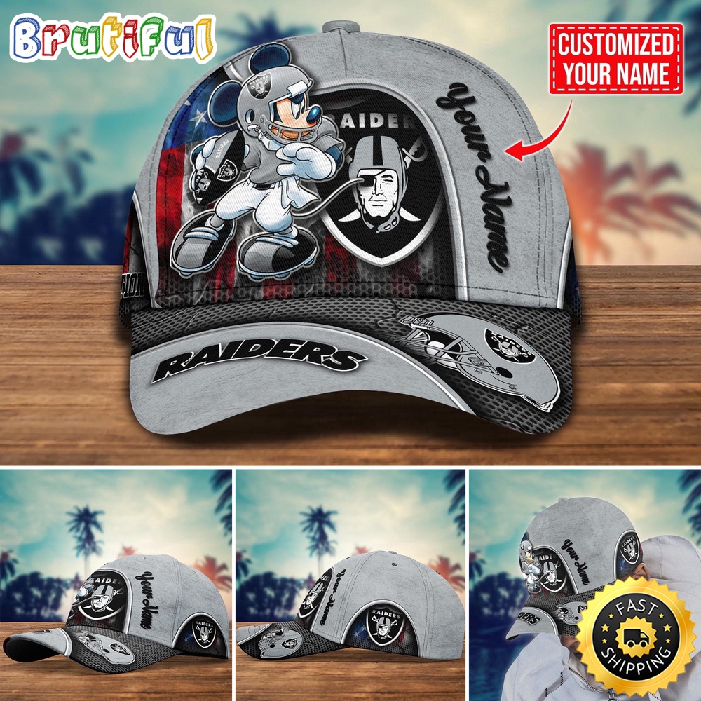 NFL Las Vegas Raiders Baseball Cap Mickey Cap Trending Custom Cap