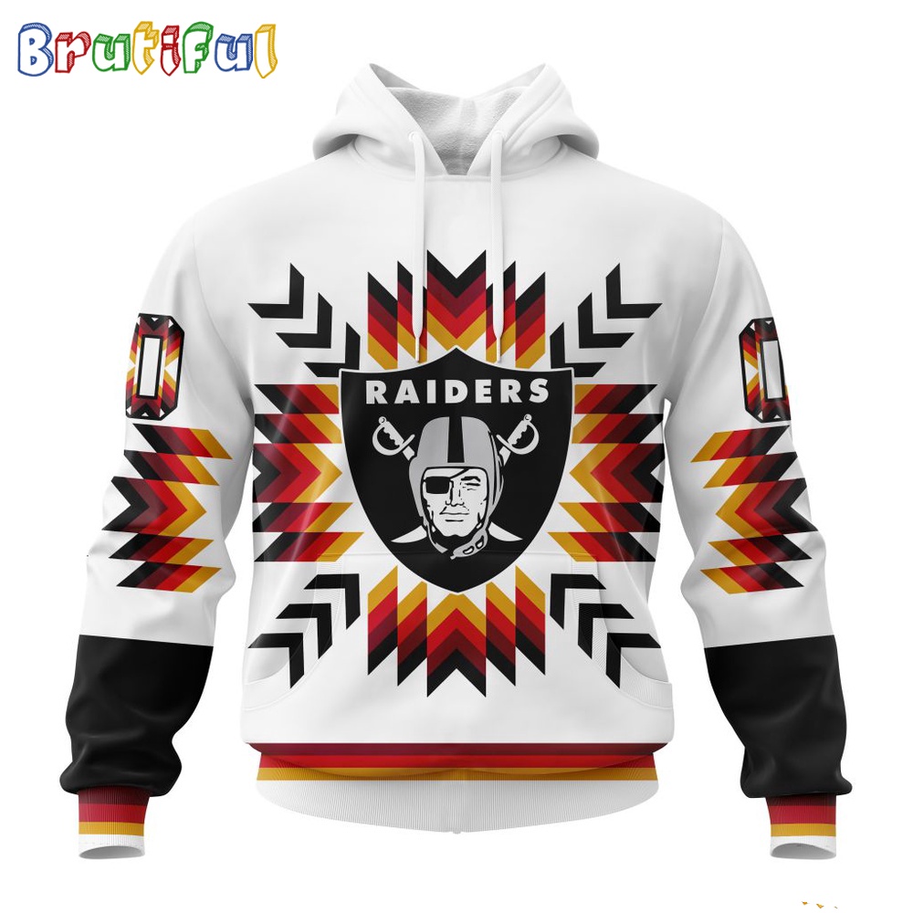 NFL Las Vegas Raiders Hoodie Special Design With Native Pattern
