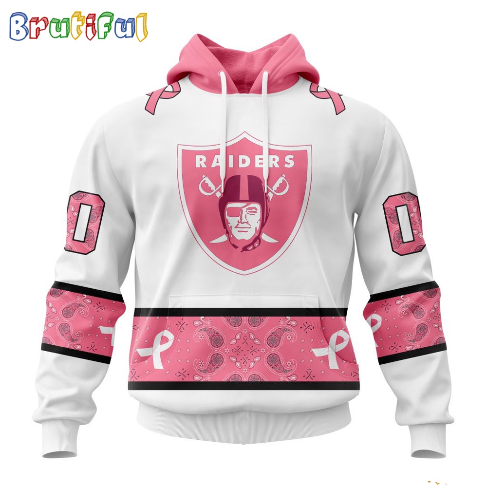 NFL Las Vegas Raiders Hoodie Special Pink Design Fight Breast Cancer