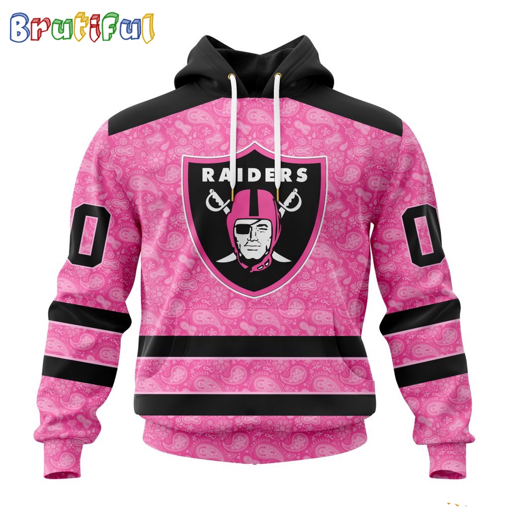 NFL Las Vegas Raiders Hoodie Special Pink Hoodie Design Fight Breast Cancer