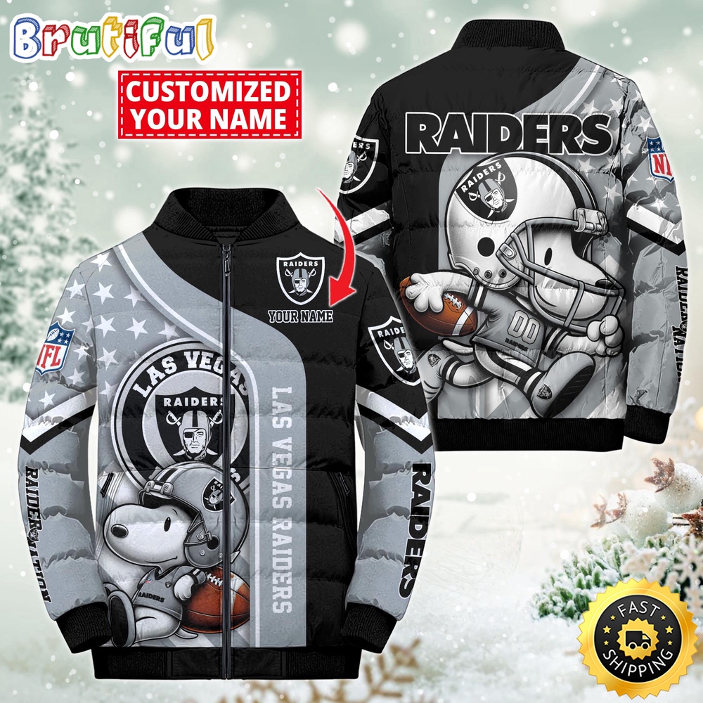 NFL Las Vegas Raiders Puffer Jacket Snooby Customized Jacket