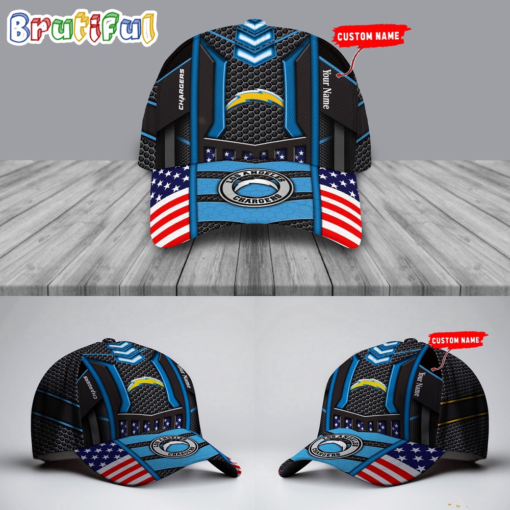 NFL Los Angeles Chargers America Flag Cap, America Flag Football Cap