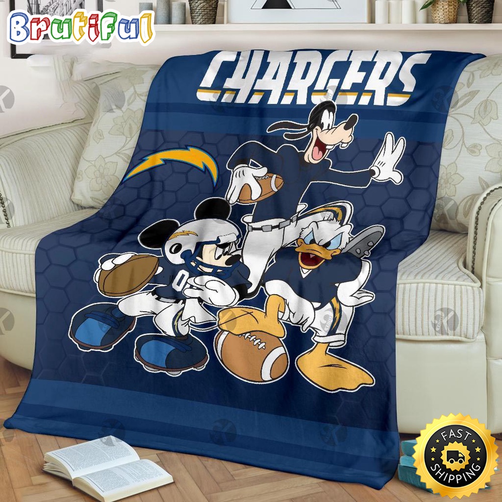 NFL Los Angeles Chargers Blanket Mickey Mouse Blanket