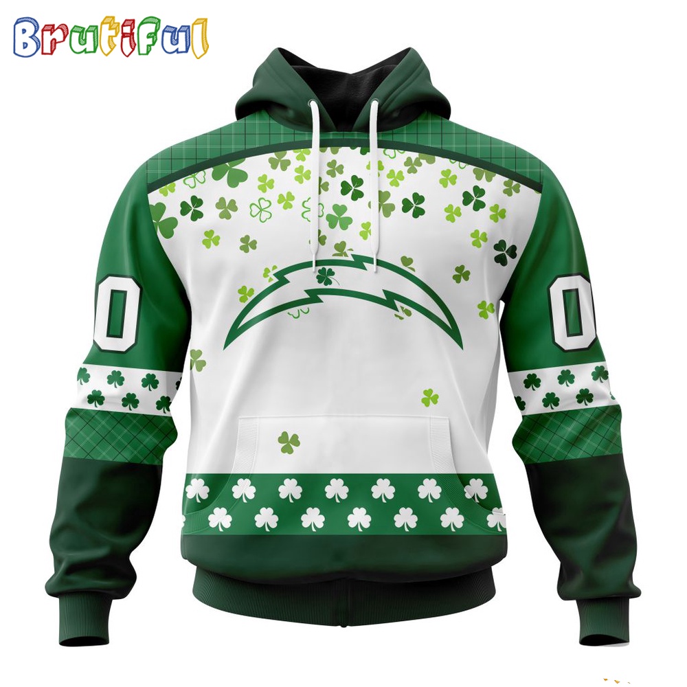 NFL Los Angeles Chargers Hoodie Special Design For St Patrick Day