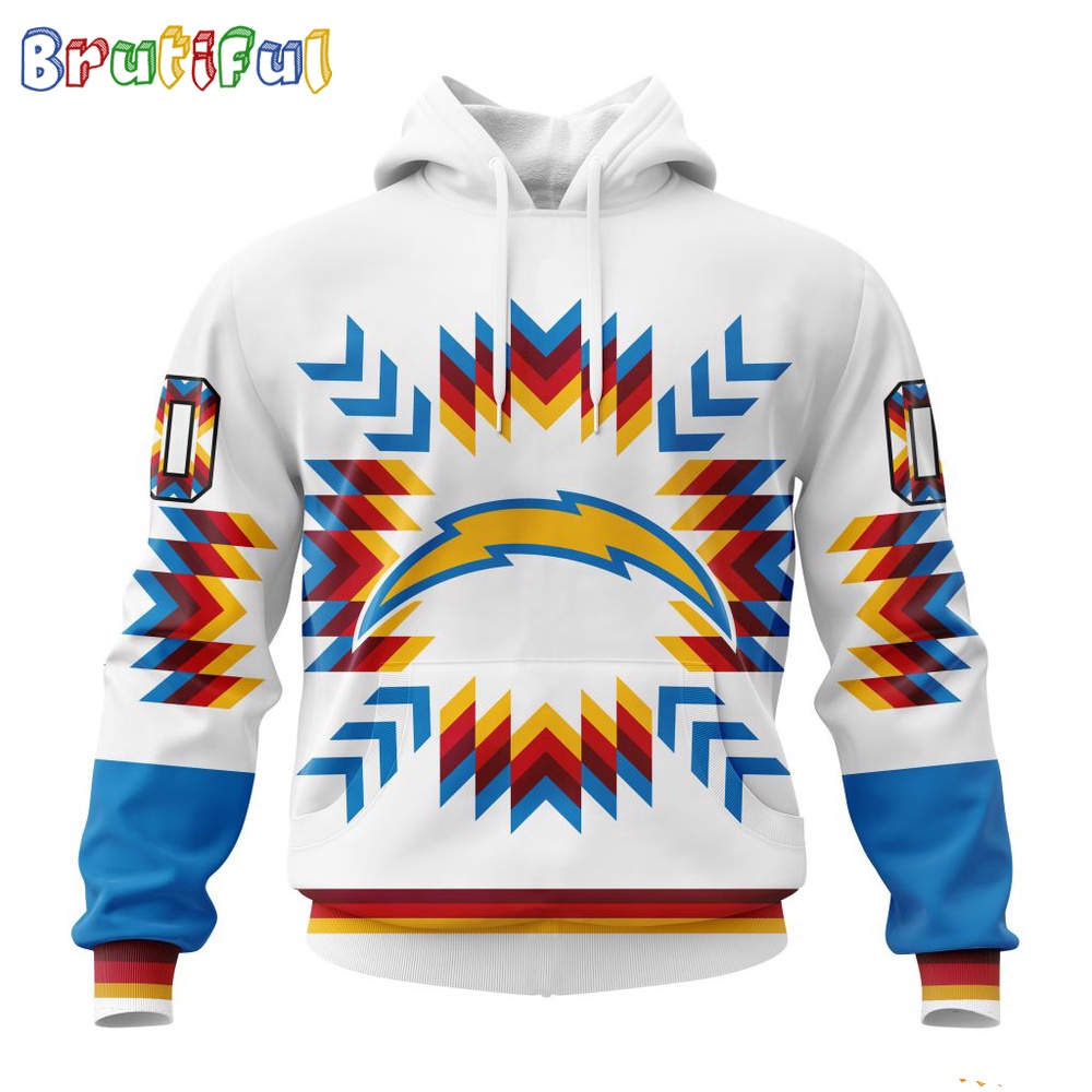 NFL Los Angeles Chargers Hoodie Special Design With Native Pattern