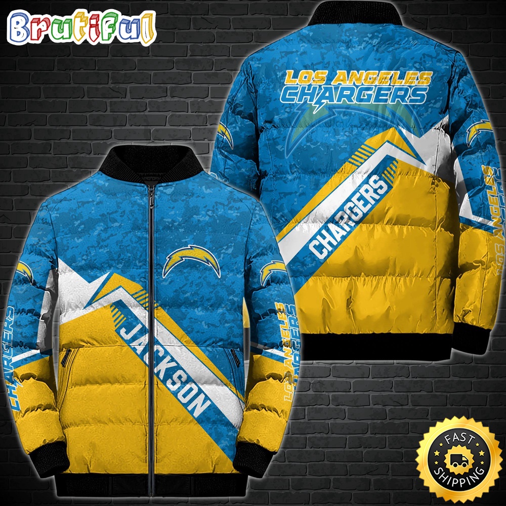 NFL Los Angeles Chargers Puffer Jacket Customized Sport Down Jacket