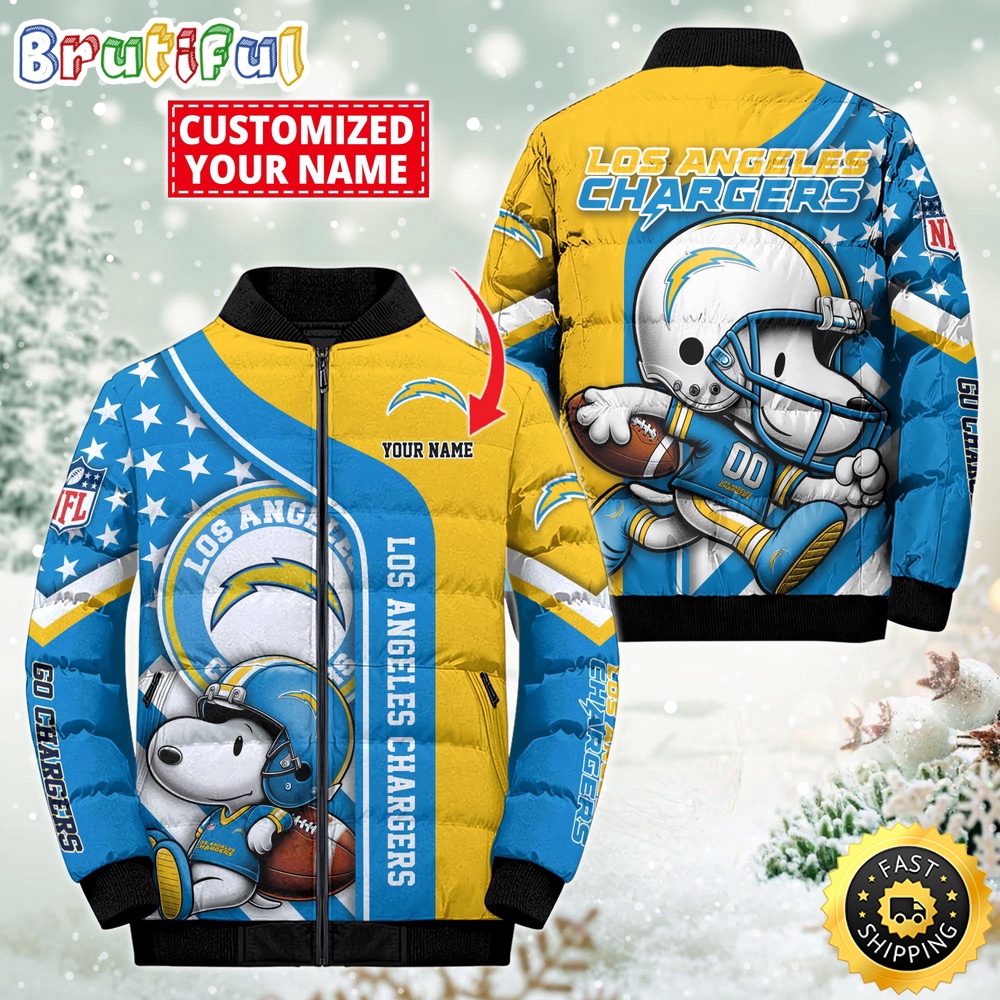 NFL Los Angeles Chargers Puffer Jacket Snooby Customized Jacket