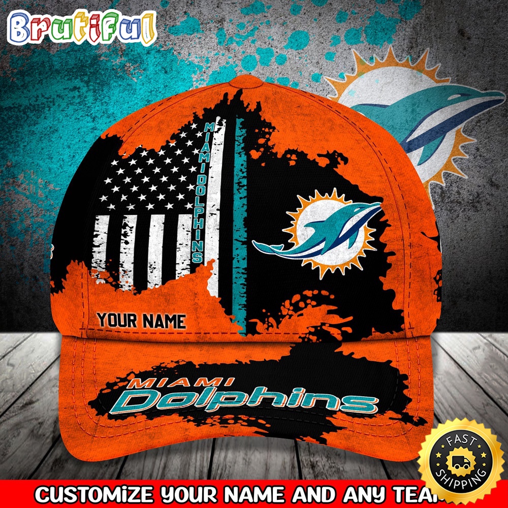 NFL Miami Dolphins Baseball Cap Custom Cap Sport