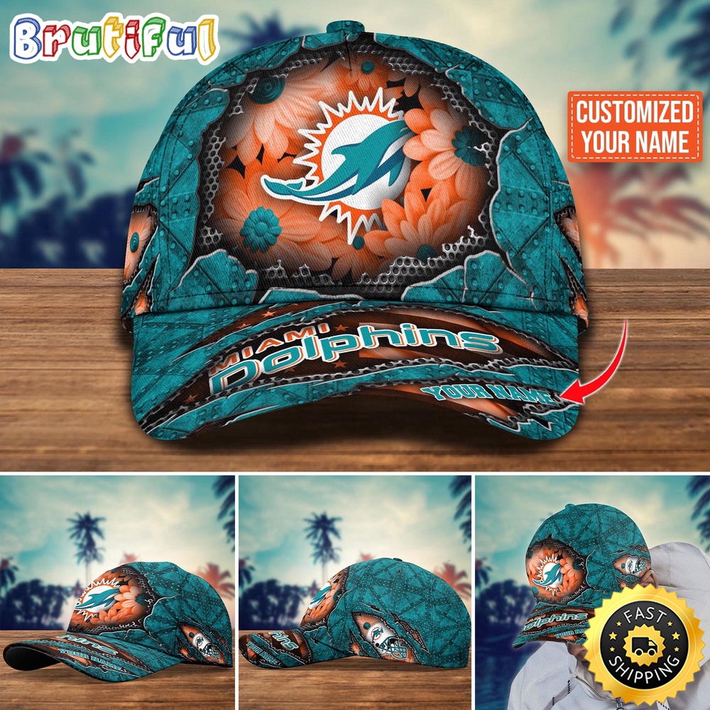 NFL Miami Dolphins Baseball Cap Custom Cap Trending For Fans