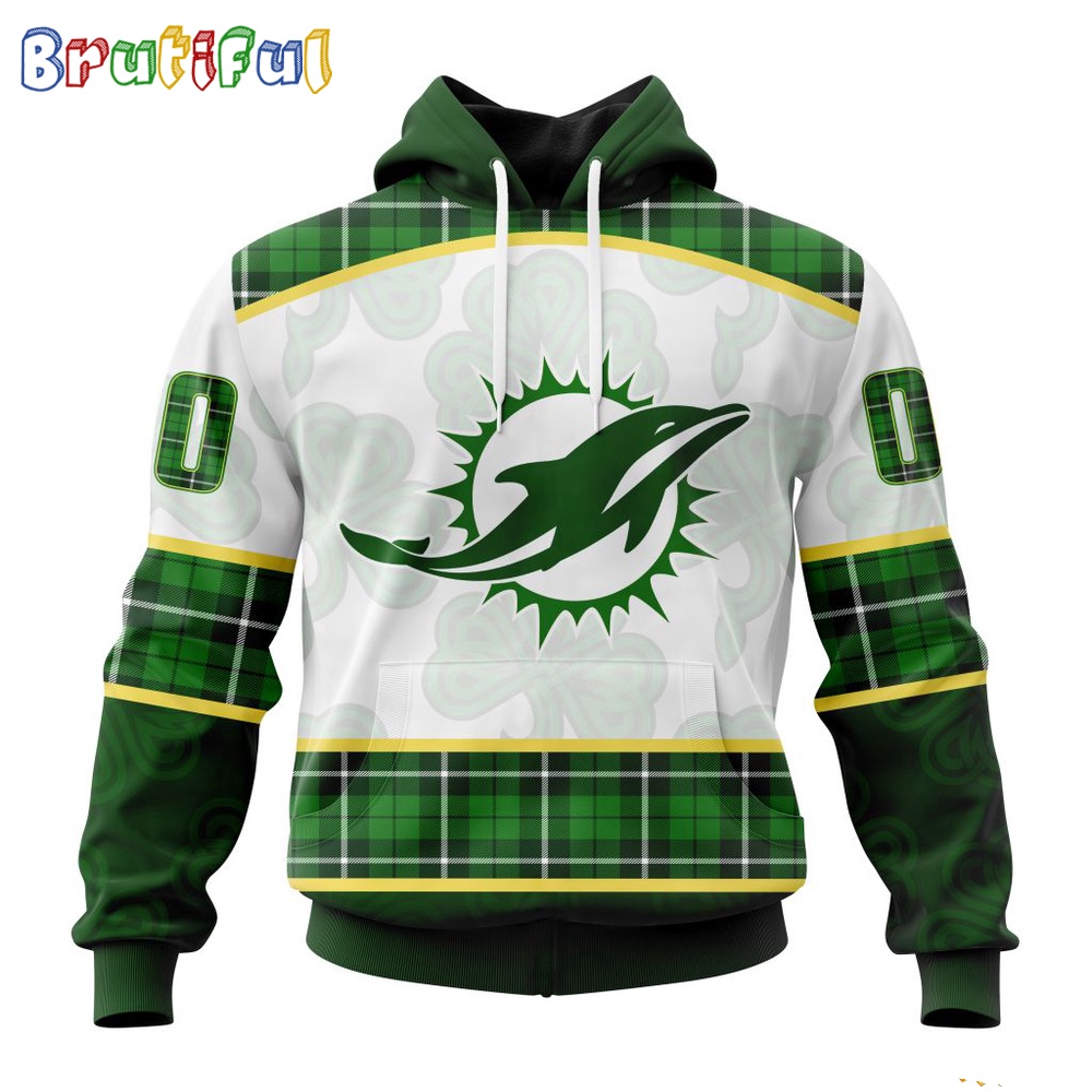 NFL Miami Dolphins Hoodie Special Design 3D Hoodie St Patrick Day
