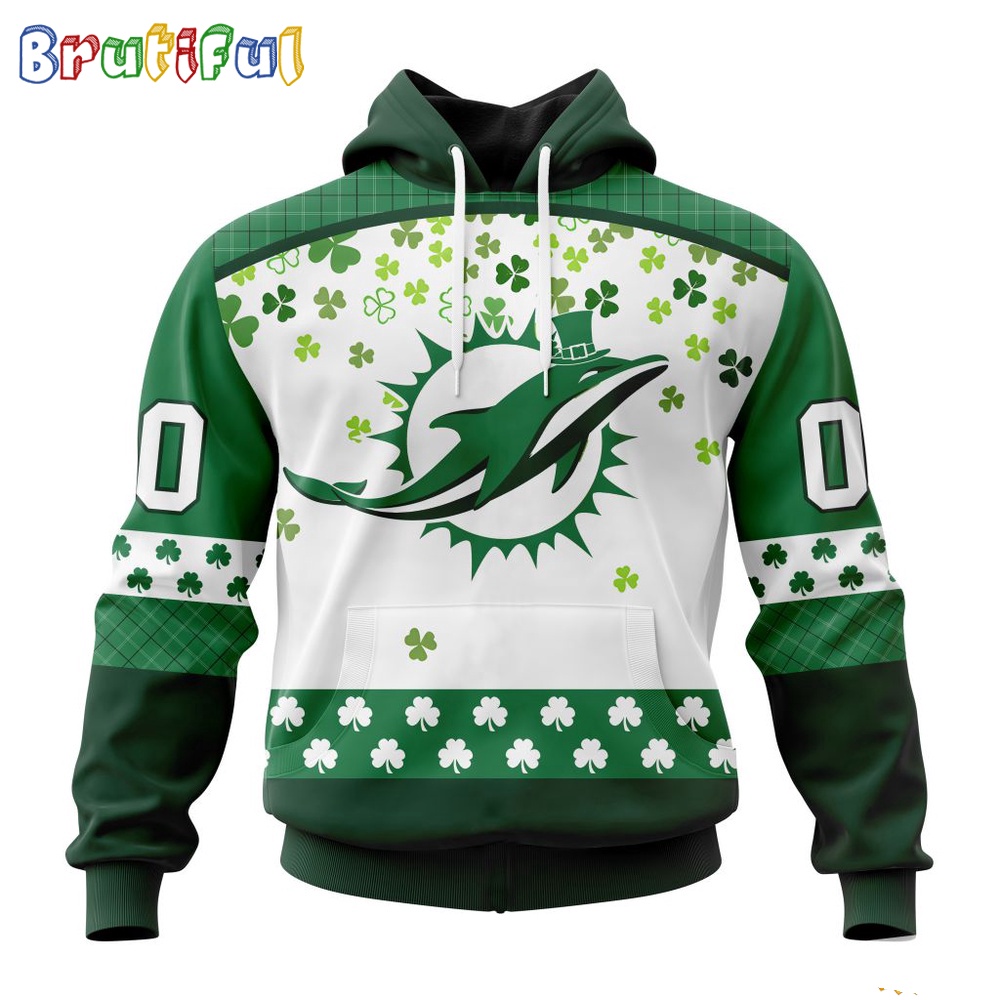 NFL Miami Dolphins Hoodie Special Design For St Patrick Day