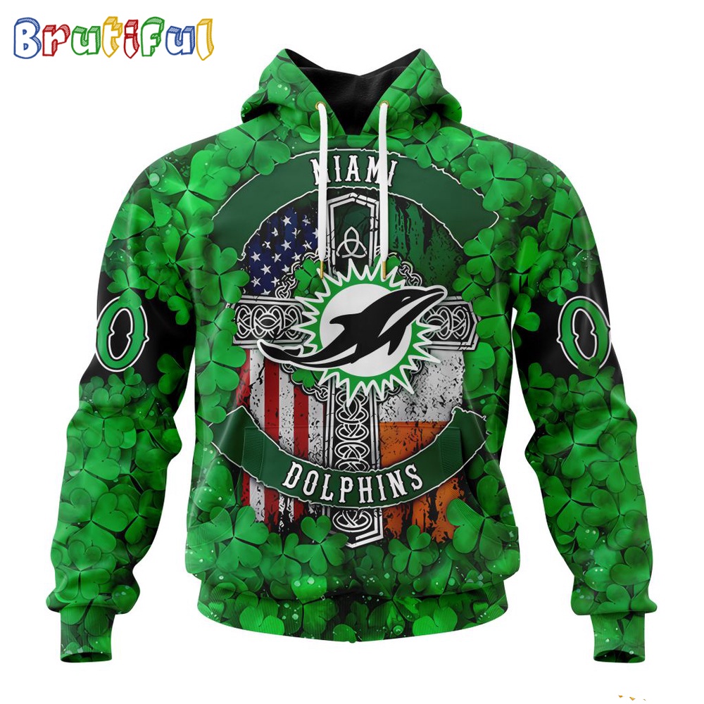 NFL Miami Dolphins Hoodie Special Design Hoodie St Patrick Day