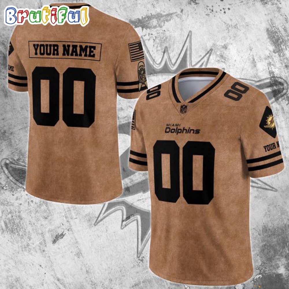 NFL Miami Dolphins Special American Flag Veterans Football Jersey