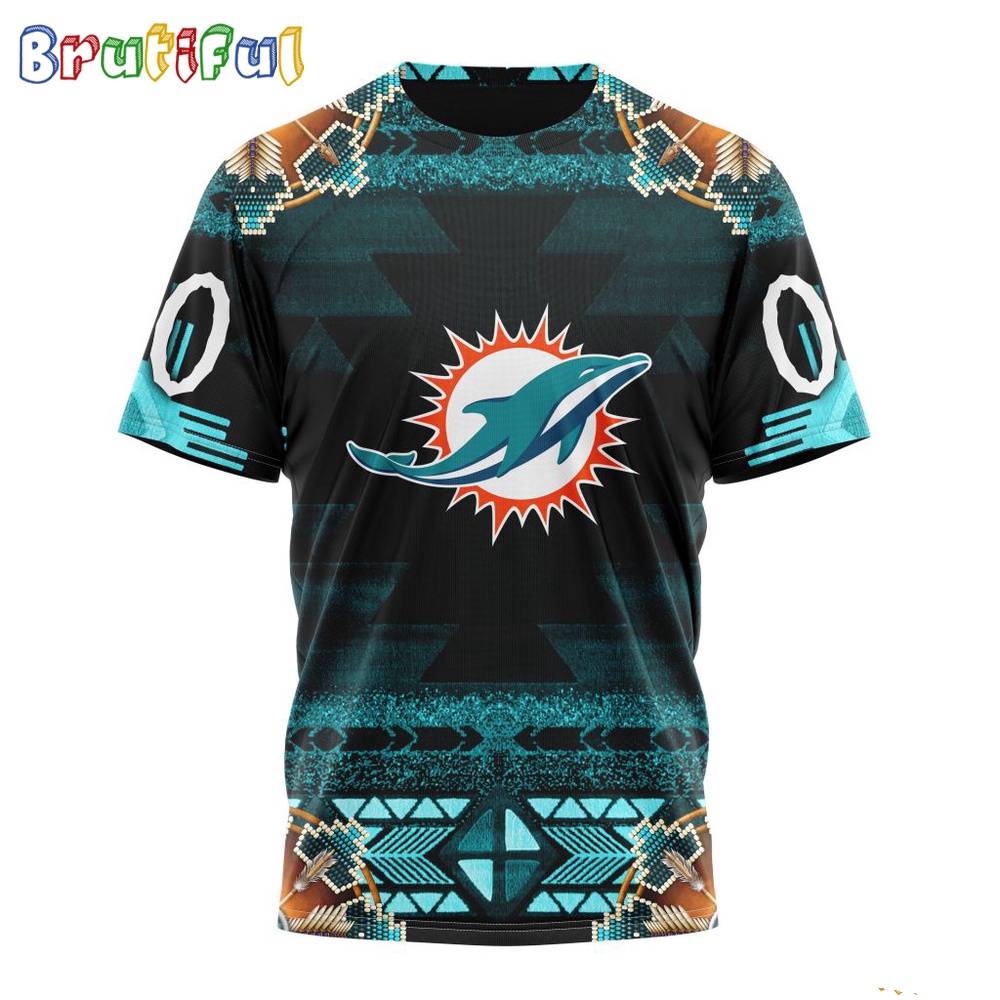 NFL Miami Dolphins T-Shirt Special Native Costume Design T-Shirt