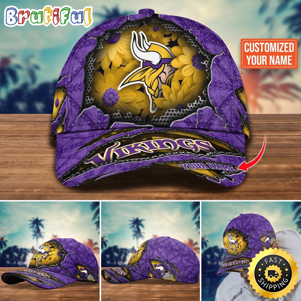 NFL Minnesota Vikings Baseball Cap Custom Cap Trending For Fans