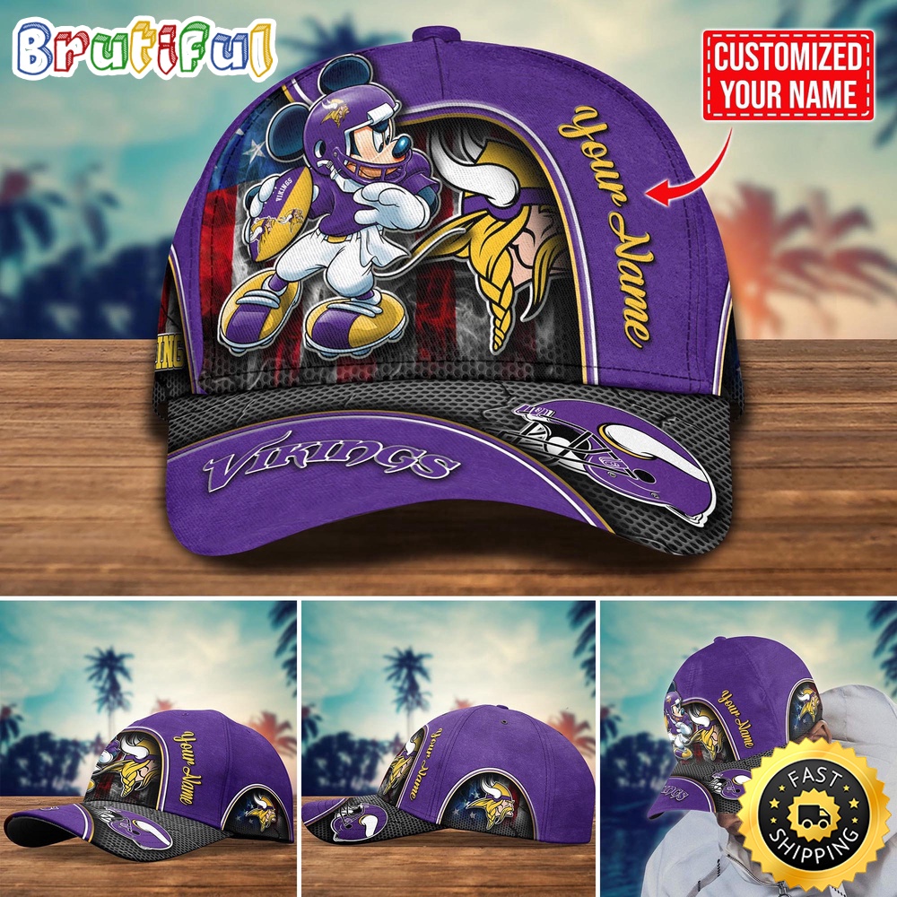 NFL Minnesota Vikings Baseball Cap Mickey Cap Trending Custom Cap