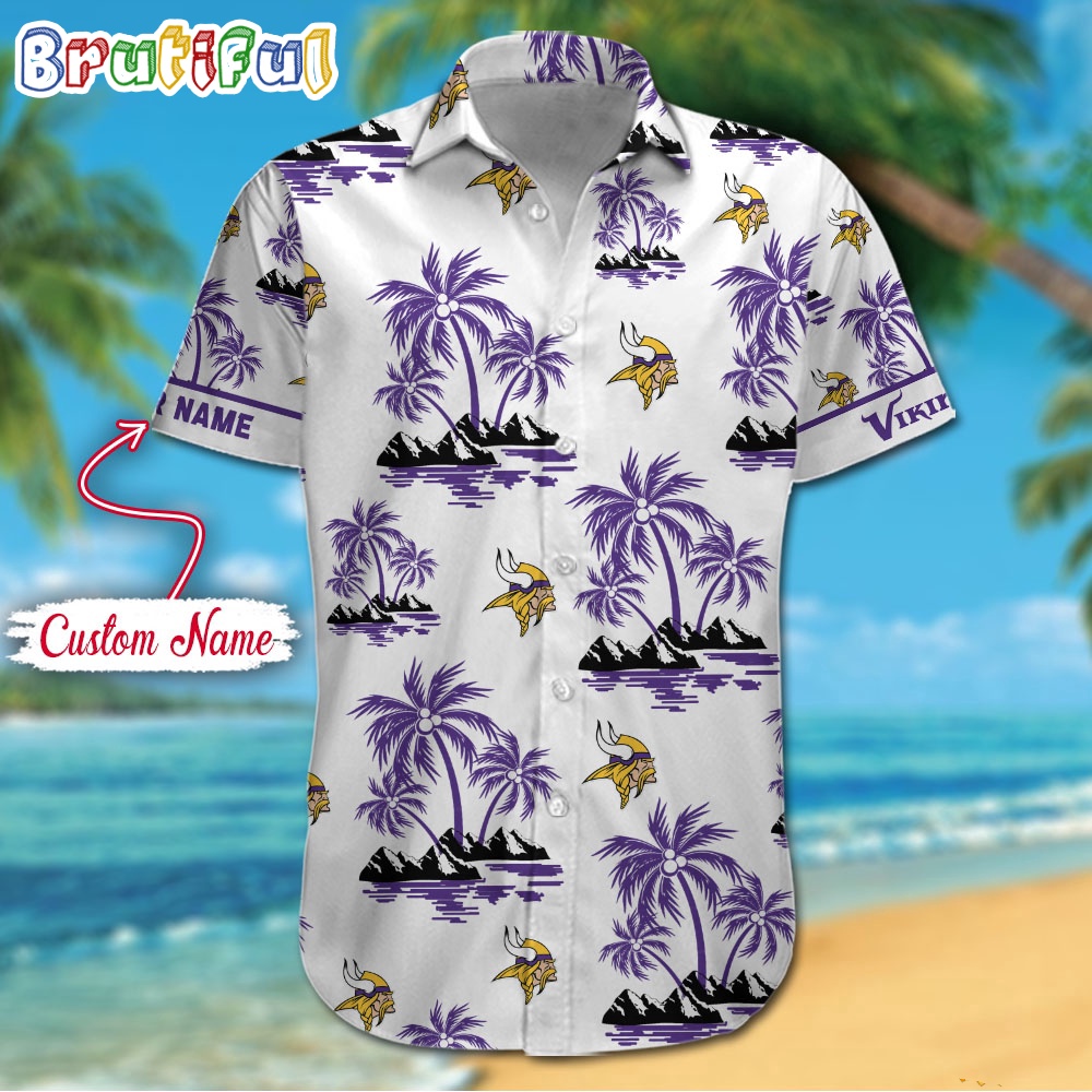 NFL Minnesota Vikings Palm Tree Tropical Summer Hawaiian Shirt
