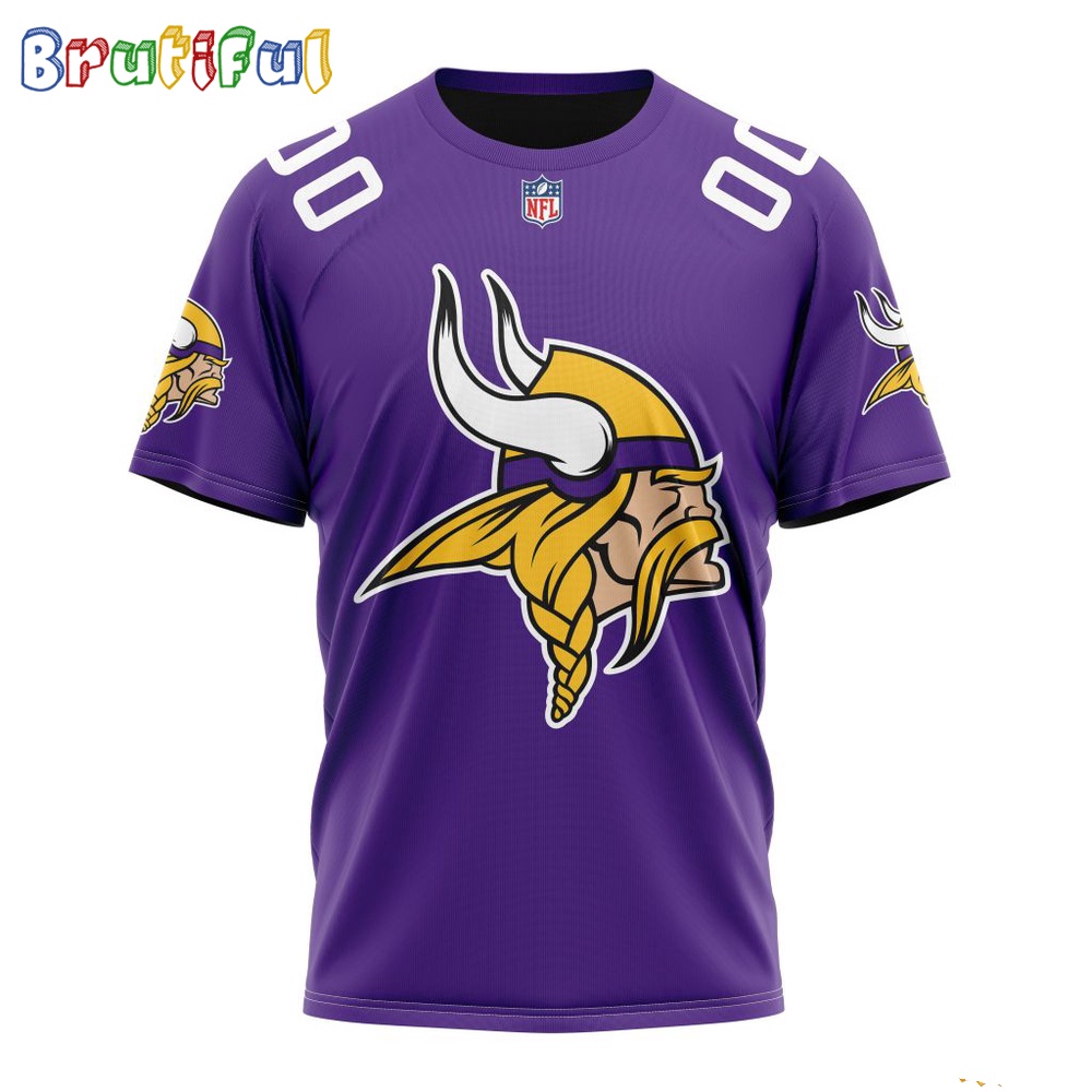 NFL Minnesota Vikings T-Shirt 2024 Personalized Name And Number Unisex T-Shirt