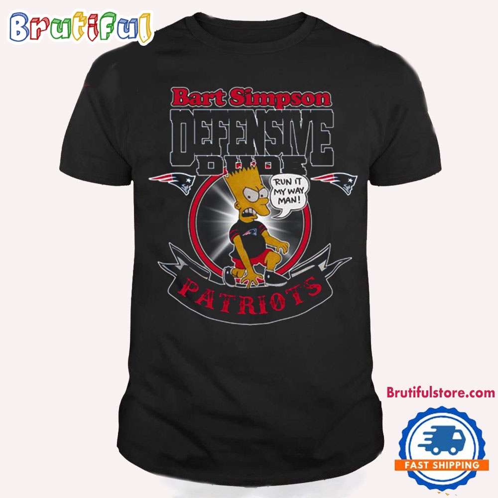 NFL New England Patriots Bart Simpson Defensive Dude T Shirt