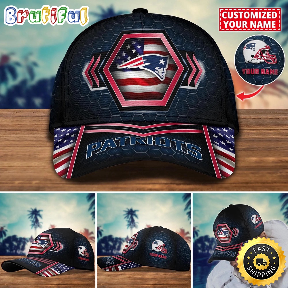 NFL New England Patriots Baseball Cap Best Trending Custom Name Cap