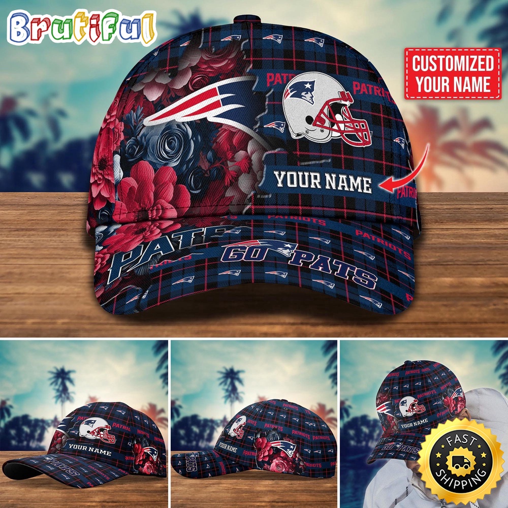 NFL New England Patriots Baseball Cap Flower Trending Custom Cap