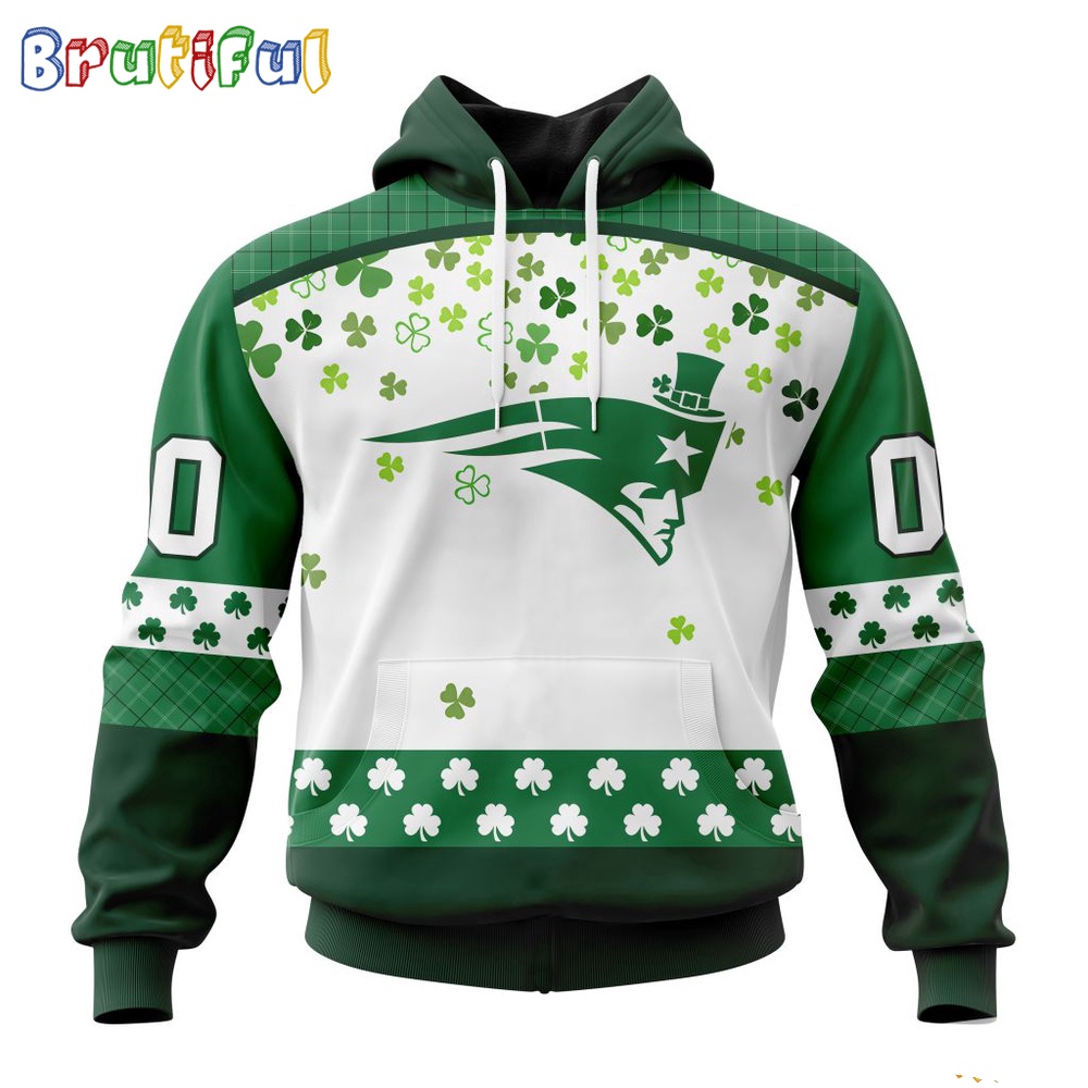 NFL New England Patriots Hoodie Special Design For St Patrick Day