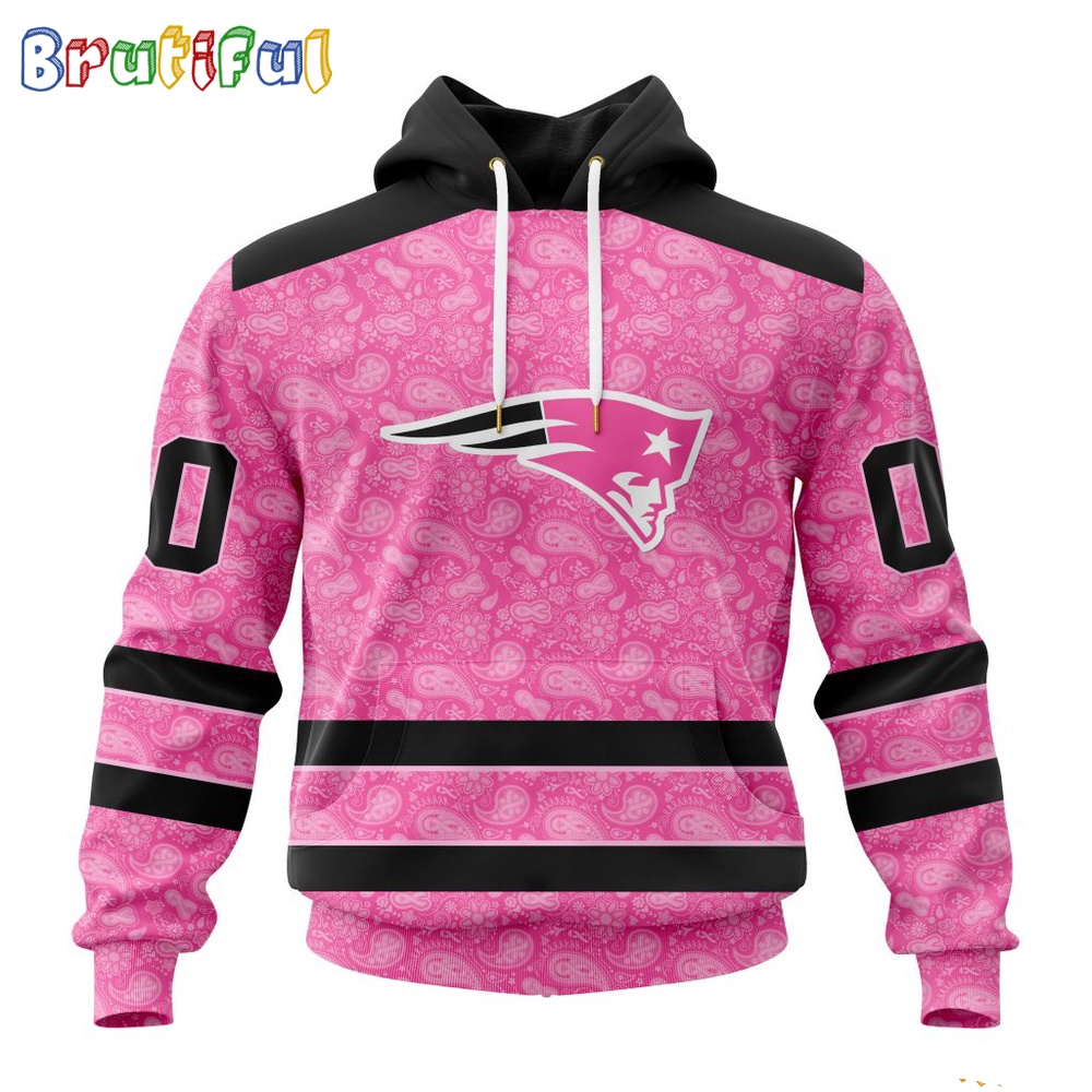 NFL New England Patriots Hoodie Special Pink Hoodie Design Fight Breast Cancer