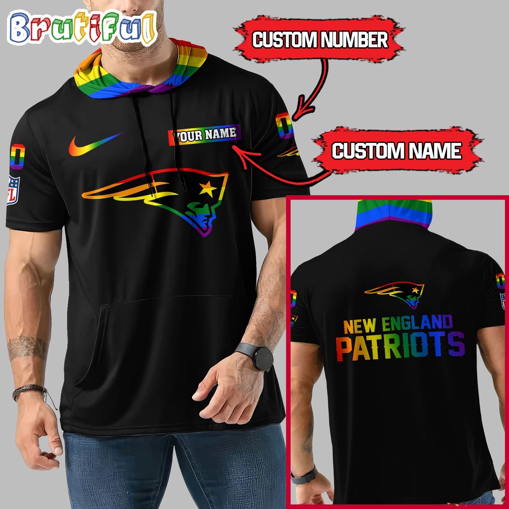 NFL New England Patriots LGBT Workout Hoodie Tank Tops Custom LGBT Pride Shirt
