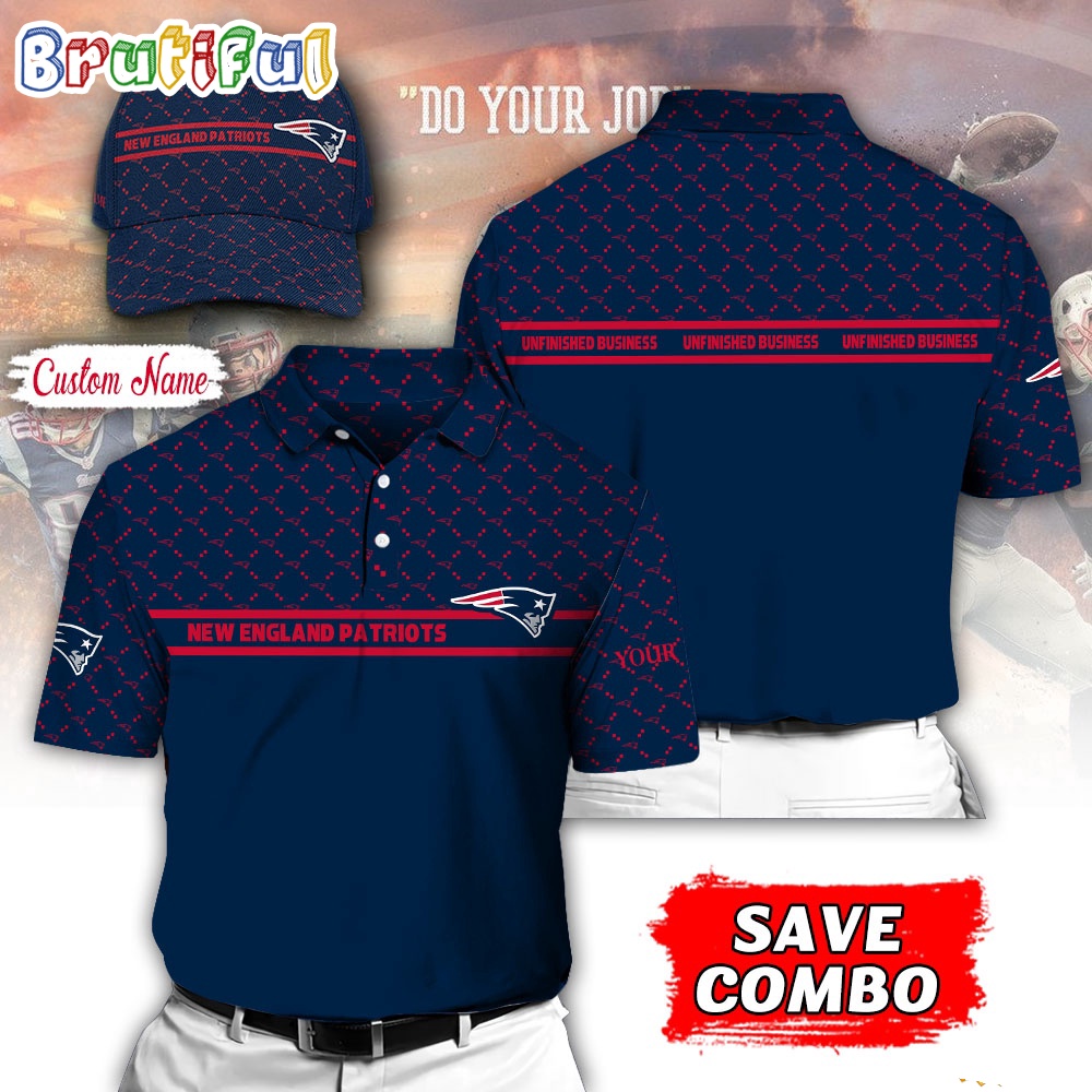 NFL New England Patriots Polo Shirt, Custom Football Polo Shirt And Cap
