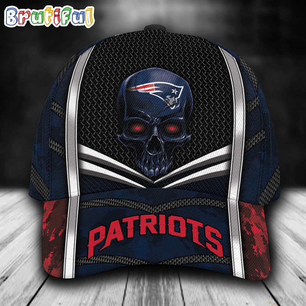 NFL New England Patriots Special Halloween Skull Custom Baseball Cap