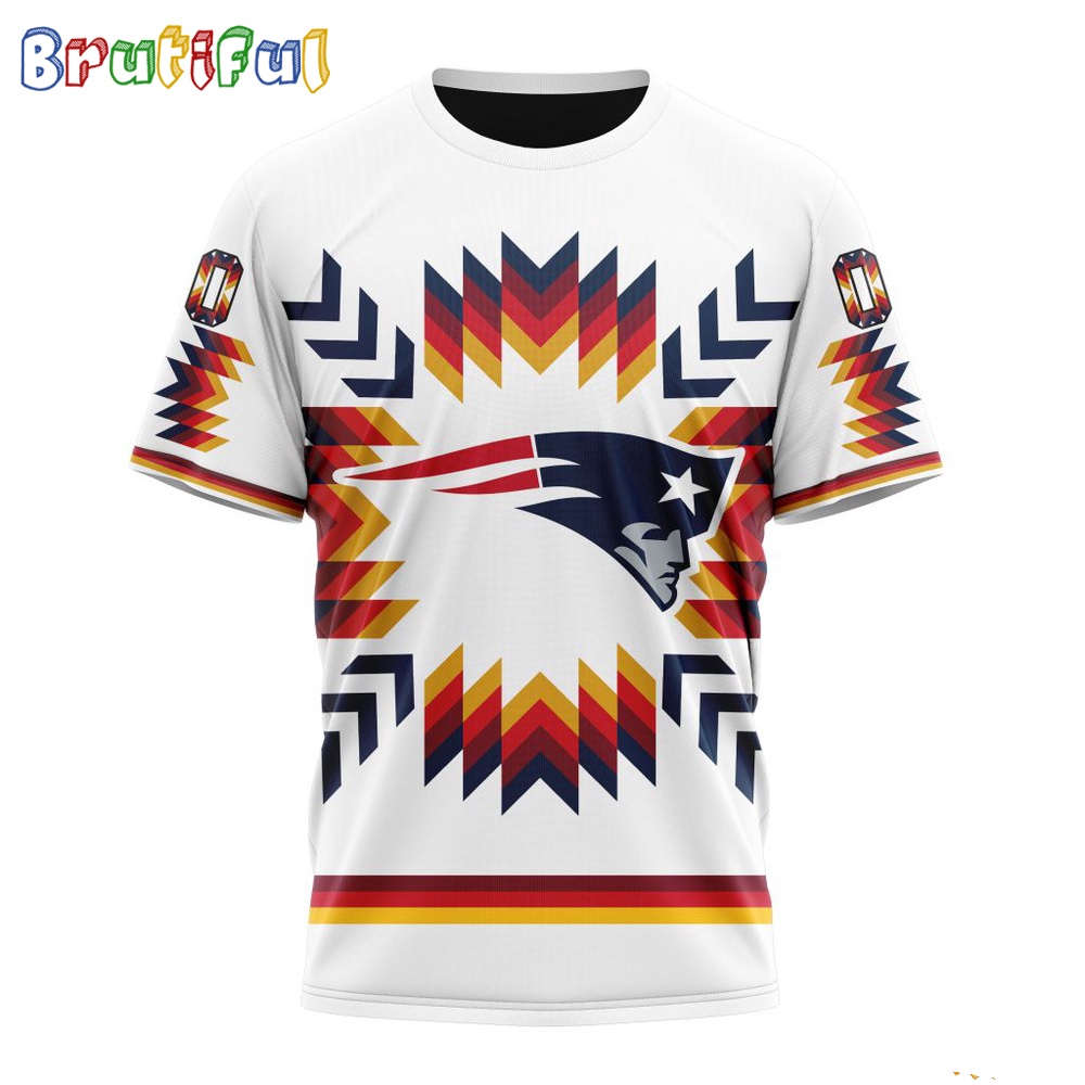 NFL New England Patriots T-Shirt Special Design With Native Pattern