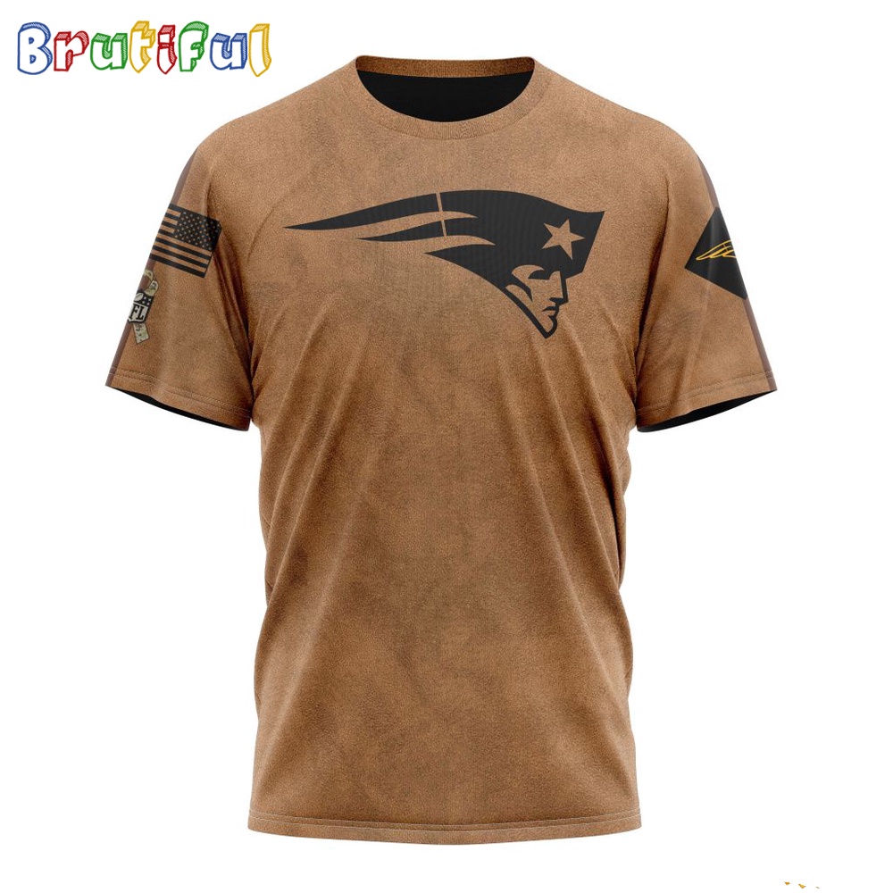NFL New England Patriots T-Shirt Special Salute To Service For Veterans Day Full Printed T-Shirt