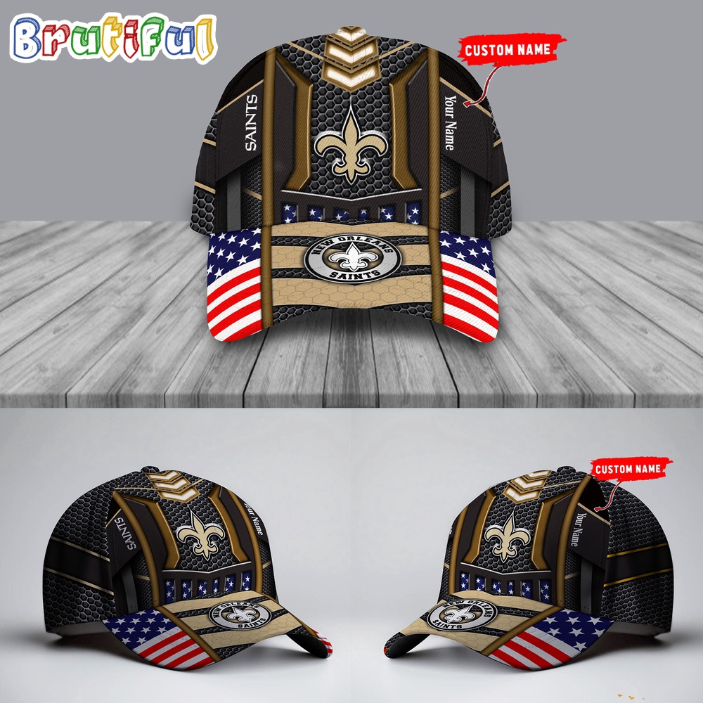 NFL New Orleans Saints America Flag Cap, America Flag Football Cap