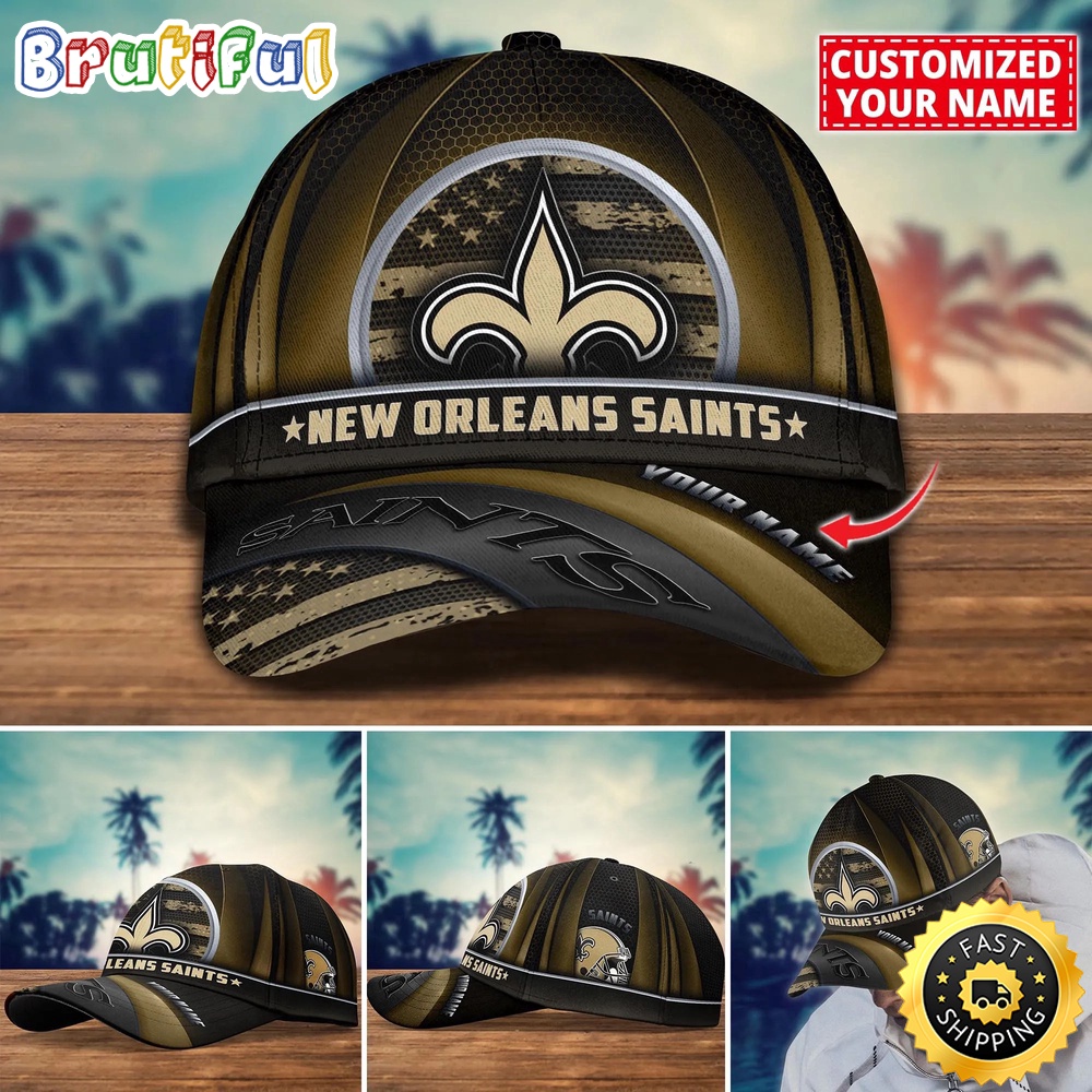 NFL New Orleans Saints Baseball Cap Custom Football Cap For Fans