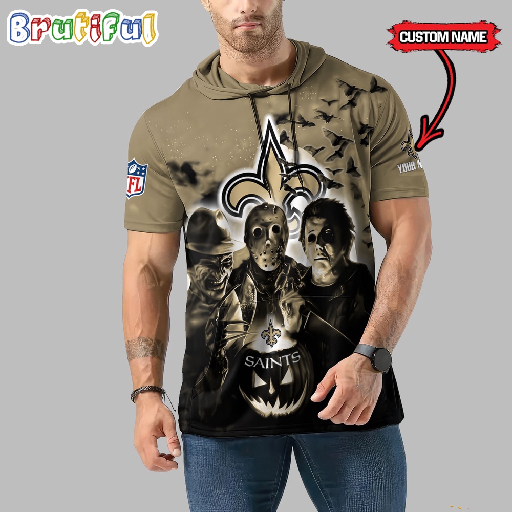 NFL New Orleans Saints Horror Characters Essential Halloween Sleeveless Hoodie