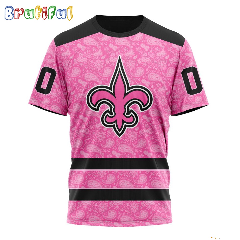 NFL New Orleans Saints T-Shirt Special Pink T-Shirt Design Fight Breast Cancer