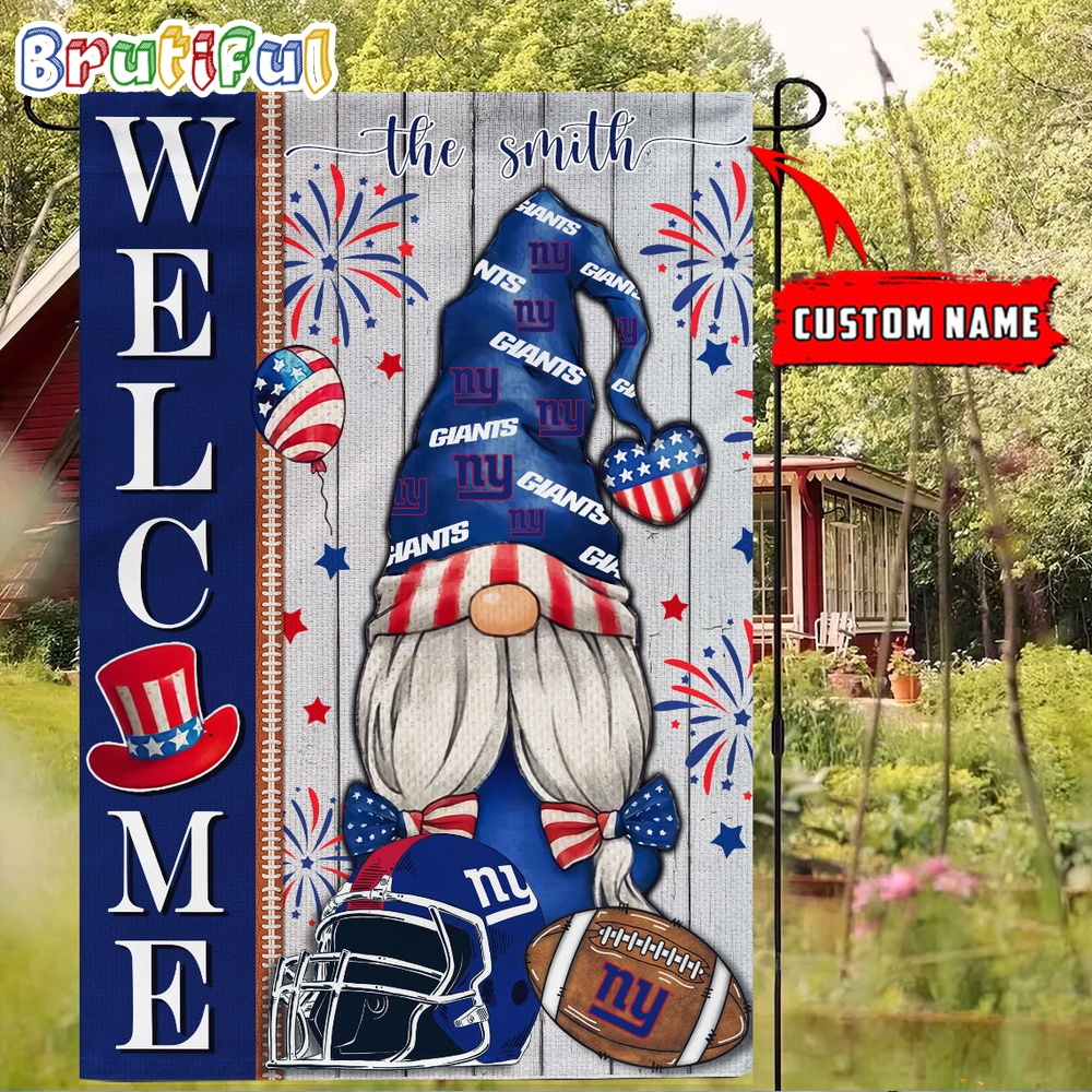 NFL New York Giants America 4th Of July Independence Day Flag, Football Gomes 4th Of July Garden Flag