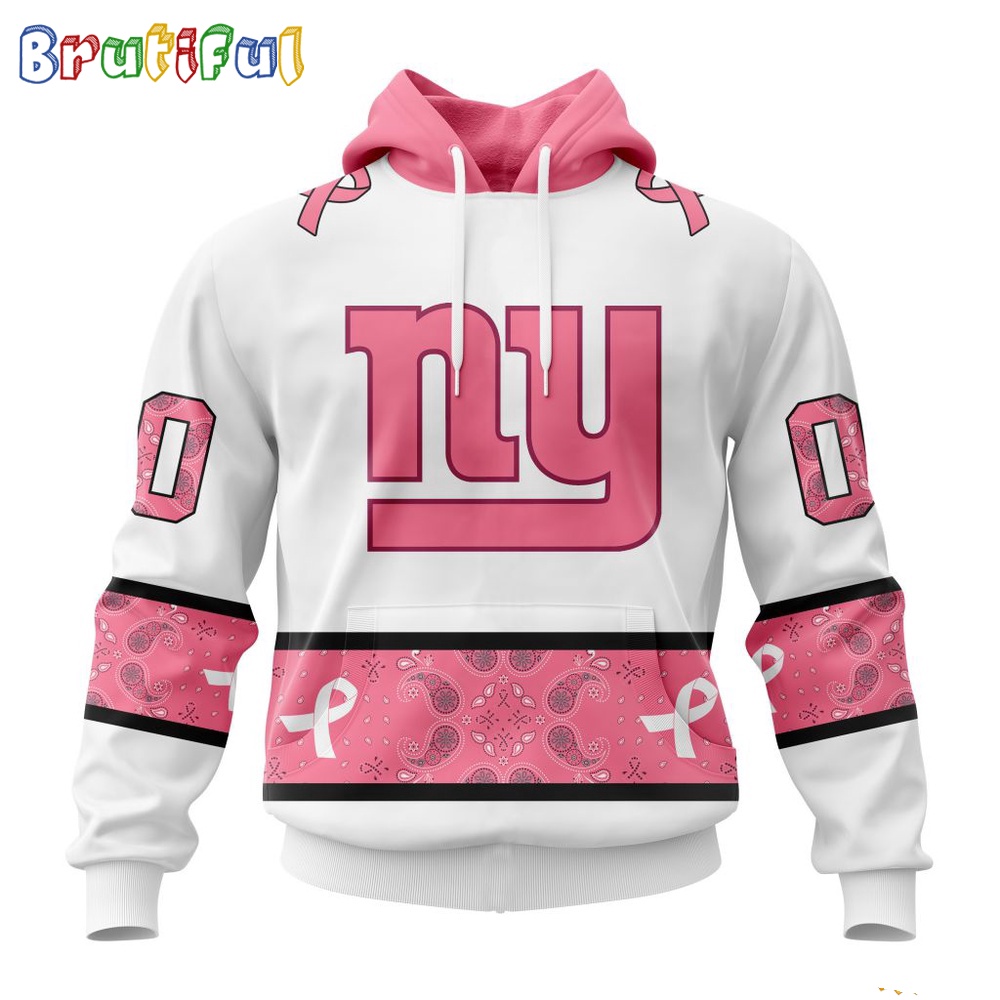 NFL New York Giants Hoodie Special Pink Design Fight Breast Cancer